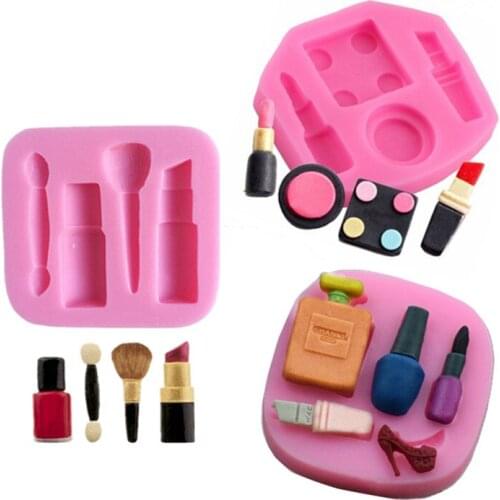 Lipstick Makeup Brush, Silicone Mold, Fondant Cake Decorating Tool, Chocolate Fudge Mold, Sugarcraft, Kitchen Tool