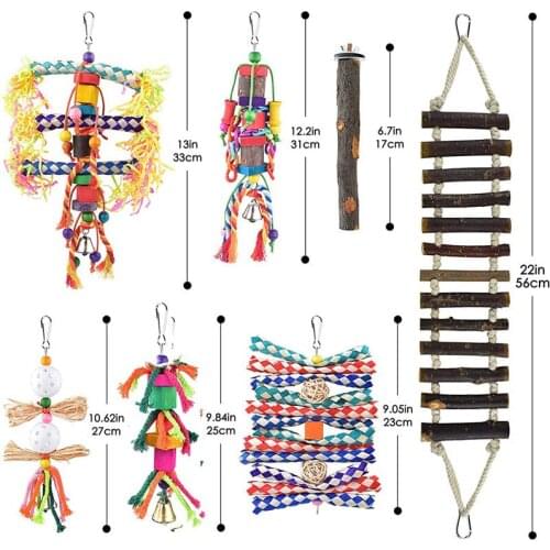 Bird Combination Set Bird Cage Accessories Bird Supplies Suspension Bridge Small and Medium-sized Parrot Toys Клетки и лестницы
