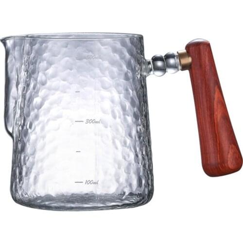 Milk Frothing Pitcher Jug 20oz/600ML heatproof Glass coffee Tools Cup- Suitable for Espresso, Latte Art and Frothing Milk