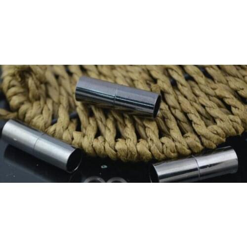Jewelry Findings 4mm Black Gun Metal Tube Shape Magnetic Clasps