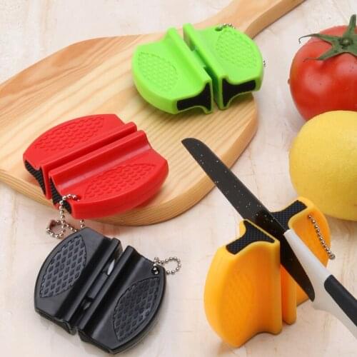 Multifunction Sharpener Home kitchen Knives Mini Ceramic Rod fish gear hook Two-stage Tungsten Knives sharpening Knives Tool