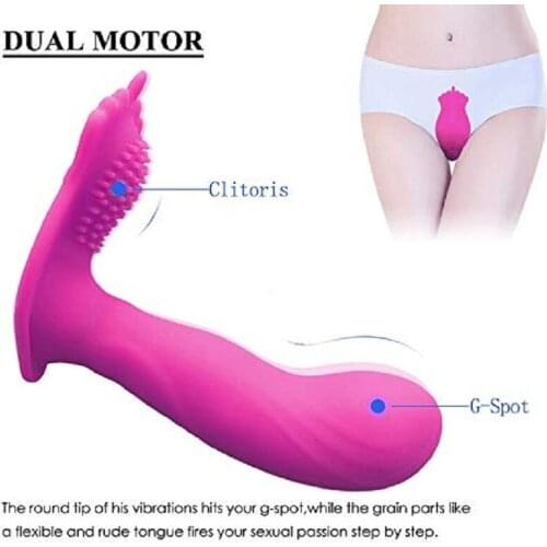LOAEY Wearable Vibrator Clitoris And G-Spot Stimulator Remote Control Vibrate Masturbation Dildo Toys For Adult