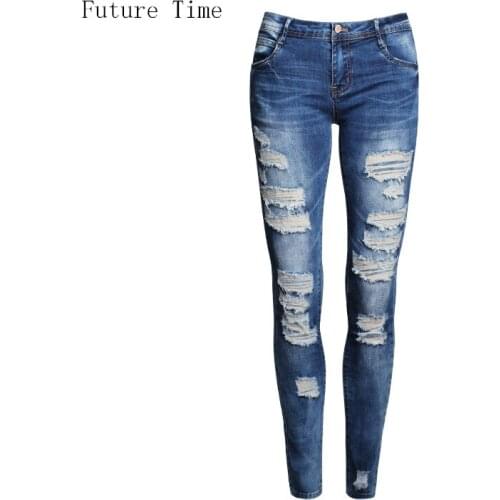 2017 New Arrival fashion women jeans,autumn and winter ripped Jeans,female pencil pants skinny jeans, Scratched C1046