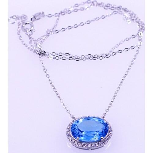 S925 Pure Silver Wholesale Contracted Only Beautiful Lady Topaz St2018 Set Of Chains Pure And Fresh And Euphemism