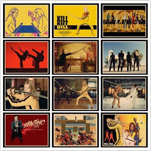 Perfect JL The Hateful Eight/Jackie Brown/Kill Bill Quentin retro posters kraft wall paper For Home Decor wall stickers HBB14