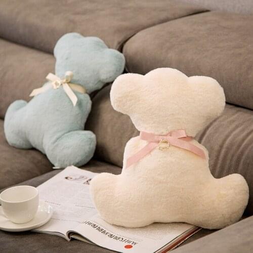 Nooer 35cm Bear Shaped Stuffed Plush Throw Pillow Soft Bear Plush Toys Room Sofa Decoration Cushion Girlfriend Birthday Gift