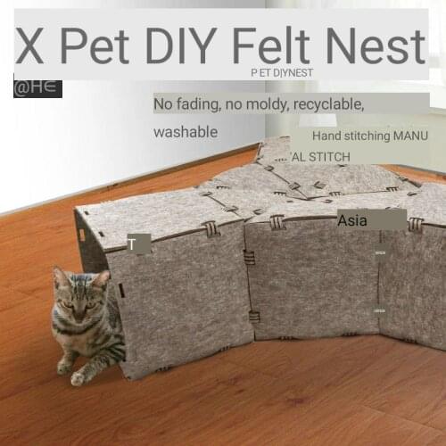 Pet supplies the cat felt nest multi-functional toys tunnel can splice pet cat litter of four seasons