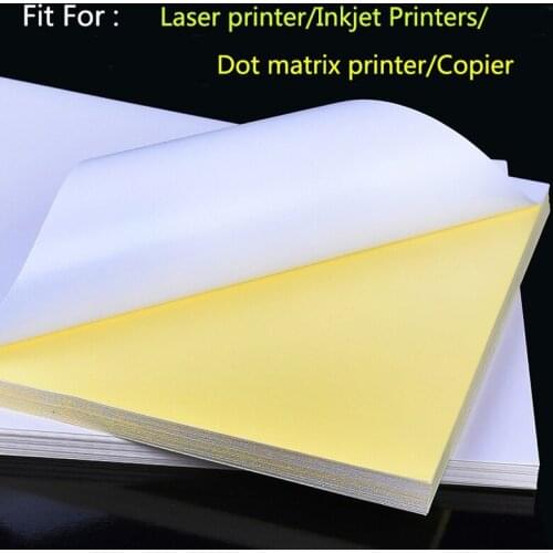 50 Sheets A4 Laser Inkjet Printer Copier Craft Paper White Self Adhesive Sticker Label Matte Surface Paper Sheet