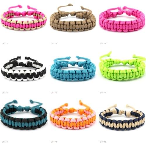 Adjustable Camping Outdoor Hiking Survival Rope Paracord Bracelets Rescue Women Men Boys Girls Fashion Jewelry Christmas Gift