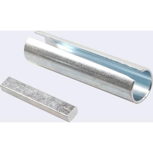 Silver 5/8" x 3/4" x 3" Inch Shaft Adapter Pulley Bore Reducer Sleeve Bushing Sheave & Key for Universal Car Accessories