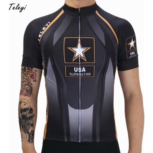 Teleyi Cycling Jersey Men 2017 USA Army Style Cycling Clothing Breathable mtb Bike Jersey Bicycle Clothing Ropa Ciclismo Hombre