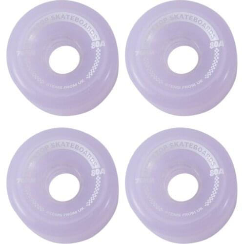 Top!-MARKTOP 4Pcs PU Skateboard Wheels 70mmx42mm 80A Half-Transparent Skate Wheel for Skateboard