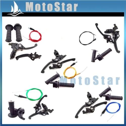 Brake Clutch Lever + Throttle Handle Grips + Throttle Cable For 50cc 70cc 90cc 110cc 125cc 140cc 150cc 160cc Pit Dirt Bike
