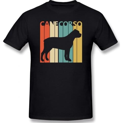 Vintage 1970s Cane Corso Dog Owner Gift Ca Mens Basic Short Sleeve T-Shirt Many colors Casual Tops Tees European Size