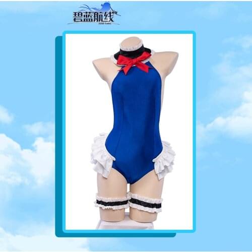 Anime Azur Lane Marie Rose Swimsuit Outfit Sexy Swimdress Party Uniform Cosplay Costume Women Halloween Free Shipping 2021New