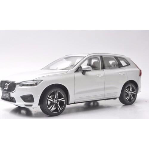 1:18 Diecast Model for Volvo XC60 Sport XC 2018 White SUV Alloy Toy Car Miniature Collection Gifts XC 60