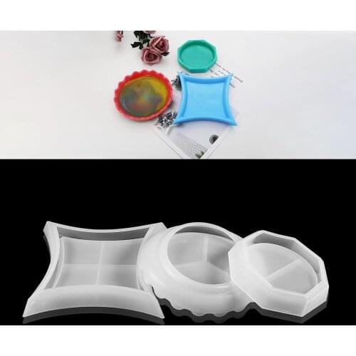 1Pcs Irregular Dish Silicone Mold Flower Shape Tray UV Epoxy Resin Mould Storage Box Mold for DIY Home Decoration Making Tools