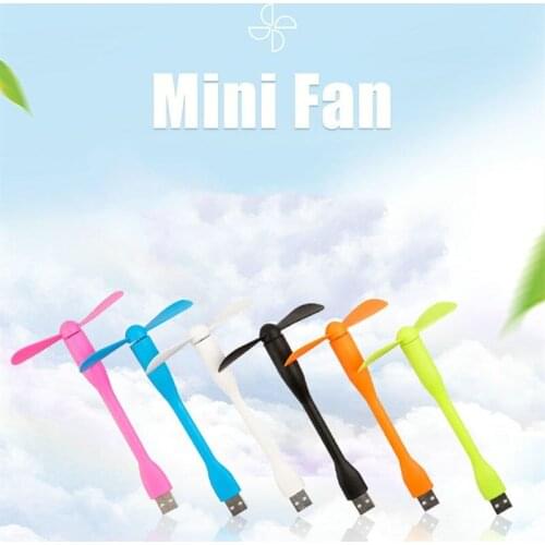 1pc Original USB Fans Flexible Portable Mini Fan High grade silicone material Power-saving For all Power Supply as Party gifts