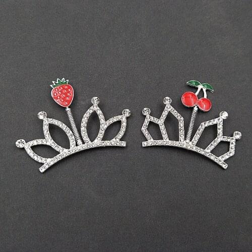 10 Pieces Metal Rhinestone Tiaras Child Bride Ornament Diy Hair Accessories For Women