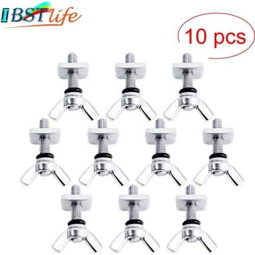 10 PCS Stainless Steel 316 Manual Tip Sup Center Fin Screw Plate Long board Screw And Plate Smart Screw Longboard Fin Box Screw
