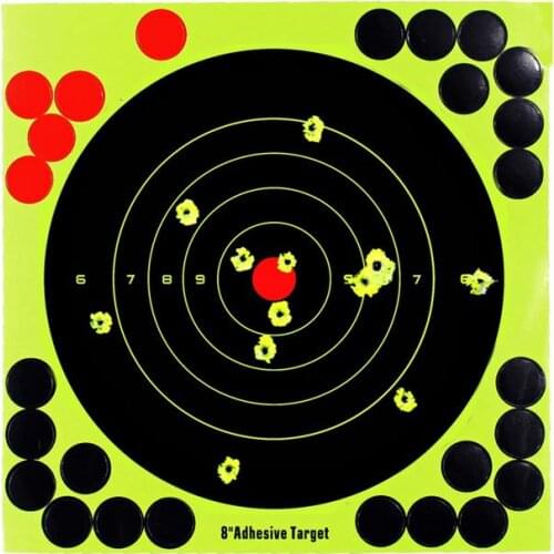 20 Pcs 8 Inch 12 Inch Rod Splash Target Heart Reaction Self-adhesive Shooting Target Air Gun Air Rifle Target Paper