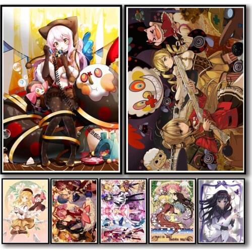 Diamond Embroidery Full Round Anime Puella Magi Madoka Magica Diamond Painting Cross Stitch Diamond Mosaic Kits Birthday Gift