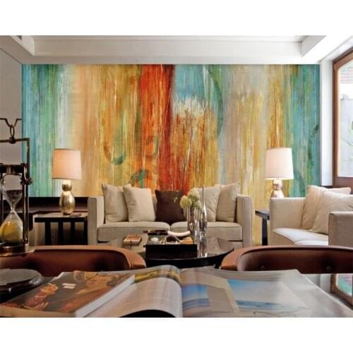 Beibehang Custom wallpaper 3d mural abstract color strips colorful oil painting background wall living room 3d wallpaper mural