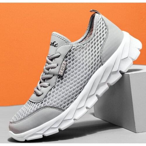 Large Size Summer Light Weight Sneakers Man Running Shoes for Men Sports Shoes Children Sport Shoes Men Brands Gray Gym GME-1543