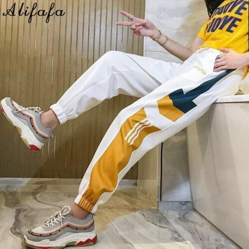 Summer Spring Harem Pants for Women High Waist Loose Hip Hop Elastic Waist Pans Casual Gym Harajuku Pants Funny Trouser Girl