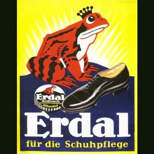 ERDAL FüR DIE SCHUHPFLEGE METAL TIN SIGN POSTER WALL PLAQUE