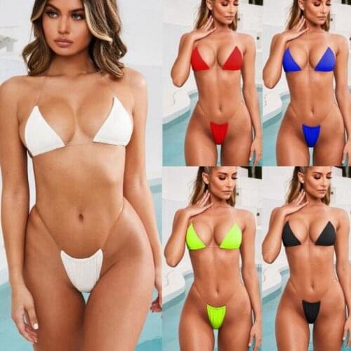 2021 new купальник женский sexy swimsuit micro thong underwear thong bra mini Brazilian bikini suit swimwear pajamas