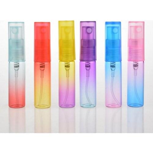 Wholesale 4 ML Portable Colorful Glass Perfume Bottle With Atomizer Empty Cosmetic Containers For Travel