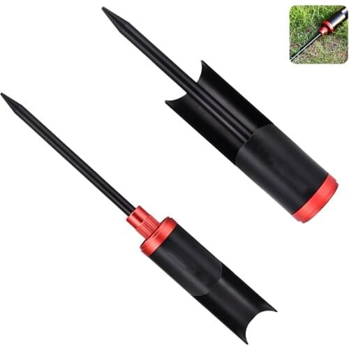 Fishing Rod Stand Pole Holder Plug Insert Ground Adjustable Aluminum Alloy Tool Lightweight Durable Suitable For Hiking Camping