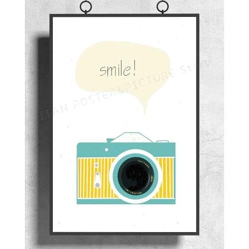 H546 Silk Poster Home Decoration Camera Smile Retro Vintage Hipster 02 Wall Art Christmas Gift