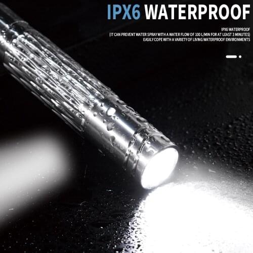 Titanium alloy super bright flashlight rechargeable 1000 lumens portable outdoor fishing night riding lighting tool