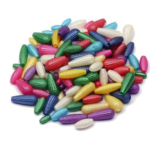 50-200Pcs/Pack Mix Size Colorful Pearls Beads Oval Acrylic Imitation Pearl For Jewelry Making DIY Scrapbook Decoration Craft