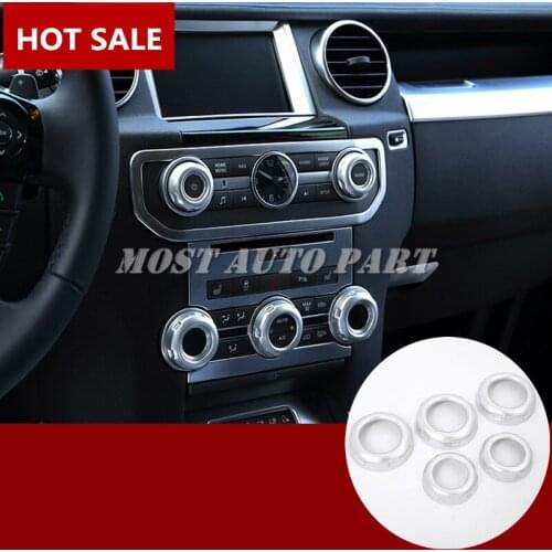 Inner Air Condition Button Cover 5pcs For Land Rover LR4 Discovery 4 2010-2016 Car accesories interior Car decoration
