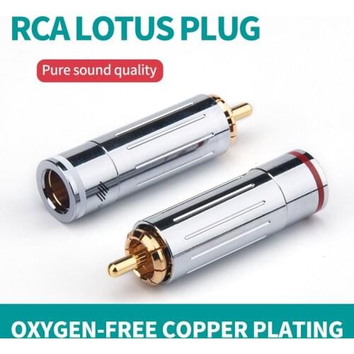Audio RCA plug 8MM aperture lotus plug with self-locking