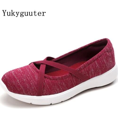 Woman Sport Running Shoes Outdoor Breathable Elastic band Shallow Couple Shoes Lightweight Athletic Mesh Sneakers Women