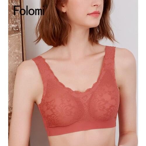 Folomi Plus Size Bras For Woman Wire Free Underwear Push Up Bralette With Padded Vest Soft Tube Top M To 5XL