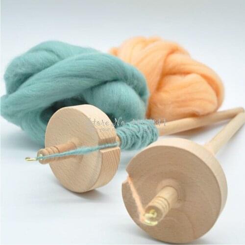 1 pcs New Drop Spindle Top Whorl Yarn Spin Hand Carved Wooden Tool Gift for Beginners Hogard
