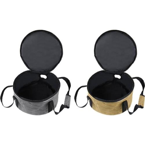 12 inch Multifunctional Portable Dutch Oven Canvas Storage Pouch Storage Bags Cooking Utensils Organizer for Outdoor Activities