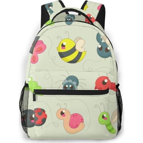 2021 Backpack Women Shoulder Bag Cute Cartoon Insect Fashion School Bag For Teenage Girl Backpacks Travel Bag