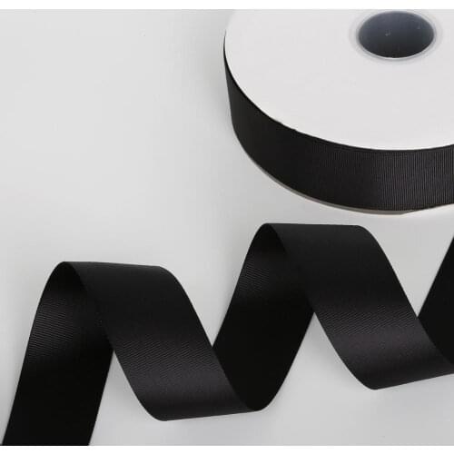 5yards 7/10/15/20/25/38mm Grosgrain Ribbons Black Satin Ribbons for DIY Crafts Supplies Wedding Birthday Gift Wrapping Belt