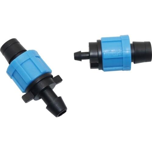 6mm/10mm Irrigation water hose connector Drip Tape 5/8" Lock Offtake Drip Irrigation Pipe Fittings Lock Nut Fitting 1 Pc