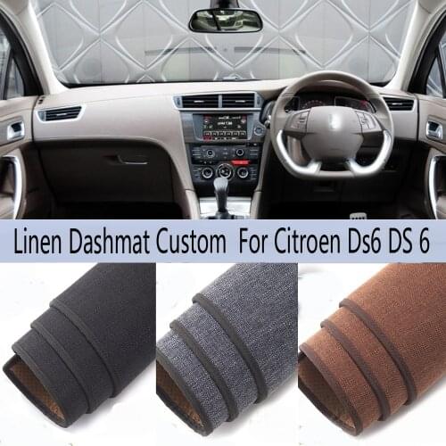 Car Styling Linen Dash Mat Covers Dashmat Dashboard Pad Carpet Accessories For Citroen Ds6 2014 2015 2016 2017 2020DS 6