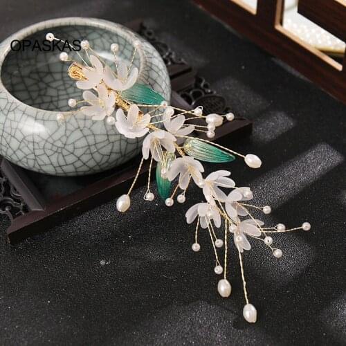 Flower Hairpins Chinese Style Cute Vintage Wedding Headdress Hanfu Clothing Accessories for Girls VL