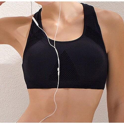 Breathable Yoga Bra Tops For Women Fitness Sportswear Seamless Sports Bra Gym Running Crop Tops Hollow Out Summer Sport Tanks