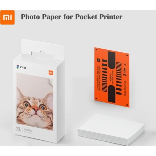 Xiaomi Mijia Photo Paper For MI Pocket Printer 20PCS/50PCS No Ink Printing 3 Inches Durable Color Adhesive Pasting Printer Paper