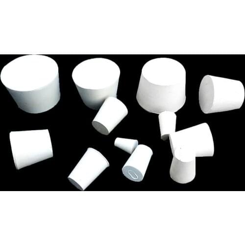 Chemistry Laboratory 000# to #10 White Rubber Stopper for Glass Flask,Test tube rubber cap